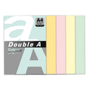 HARTIE COLOR A4 80gr, Double A, MIX 5 culori PASTEL, 100 coli/top*