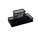 SUPORT INSTRUMENTE de SCRIS 4 COMPARTIMENTE, din PLASA METALICA, MESH Black