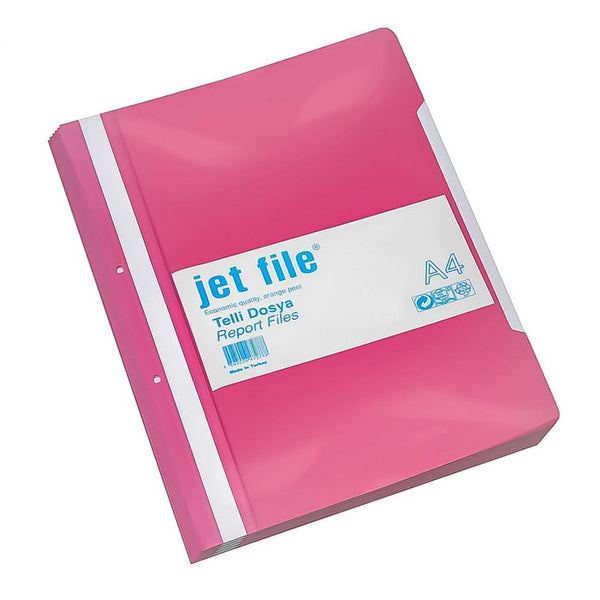 *DOSAR PLASTIC JETFILE, cu 2 perforatii, ROZ*, lichidare de stoc