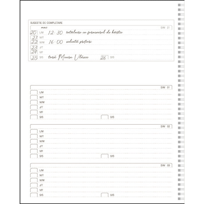 AGENDA A4, NEDATATA, CU SPIRALA, EGO Premier