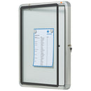 AVIZIER MAGNETIC NOBO, CARCASA pt. EXTERIOR METALICA, 4 x A4, 53,2 x 69,2 cm*