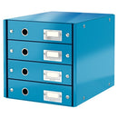 CABINET A4 LEITZ WOW Click & Store, 4 sertare, 28,6x28,2x35,8 cm