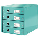 CABINET A4 LEITZ WOW Click & Store, 4 sertare, 28,6x28,2x35,8 cm