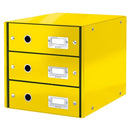 CABINET A4 LEITZ WOW Click & Store, 3 sertare, 28,6x28,2x35,8 cm