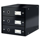 CABINET A4 LEITZ WOW Click & Store, 3 sertare, 28,6x28,2x35,8 cm