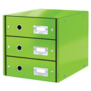 CABINET A4 LEITZ WOW Click & Store, 3 sertare, 28,6x28,2x35,8 cm
