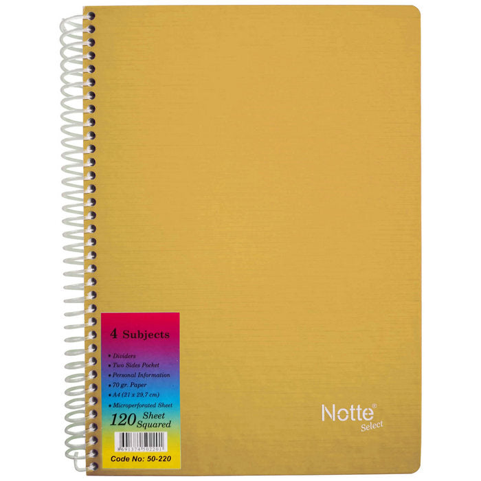 CAIET A4, 120 file, spirala, coperta carton, NOTTE, AR, PROMO BackToSchool*