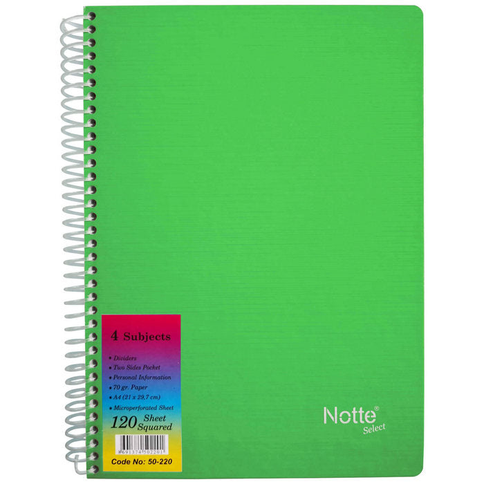 CAIET A4, 120 file, spirala, coperta carton, NOTTE, AR, PROMO BackToSchool*