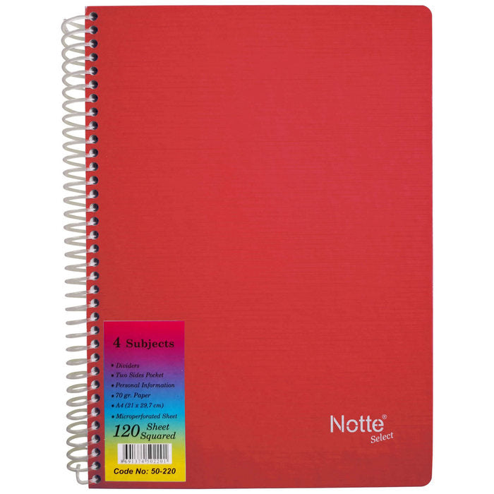 CAIET A4, 120 file, spirala, coperta carton, NOTTE, AR, PROMO BackToSchool*