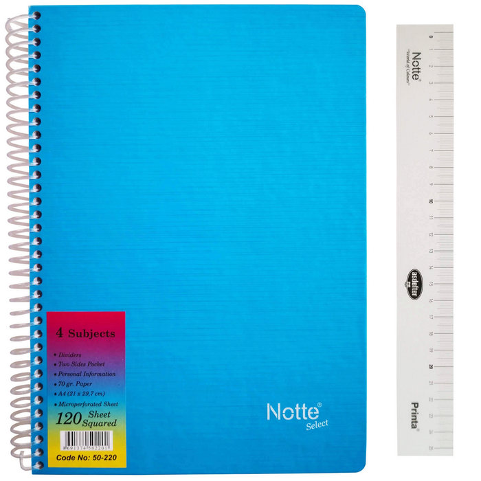 CAIET A4, 120 file, spirala, coperta carton, NOTTE, AR, PROMO BackToSchool*