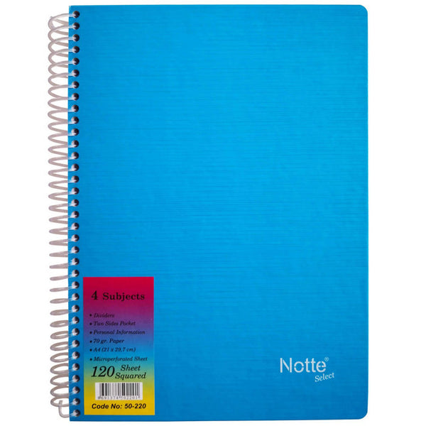 CAIET A4, 120 file, spirala, coperta carton, NOTTE, AR, PROMO BackToSchool*