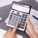 CALCULATOR DE BIROU METALIC DELI 1654, 12 digiti