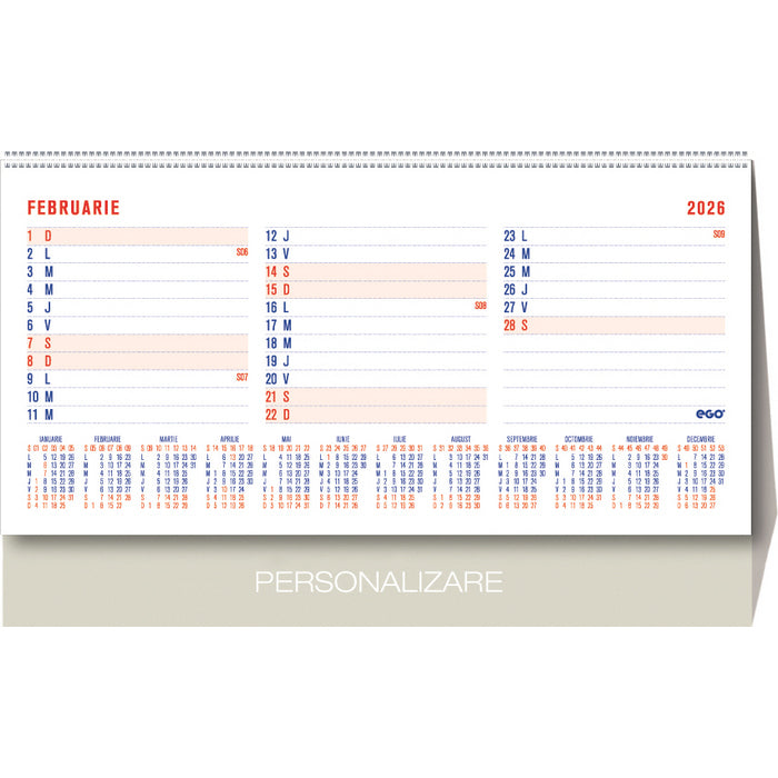 CALENDAR BIROU EGO TRIPTIC, 12file