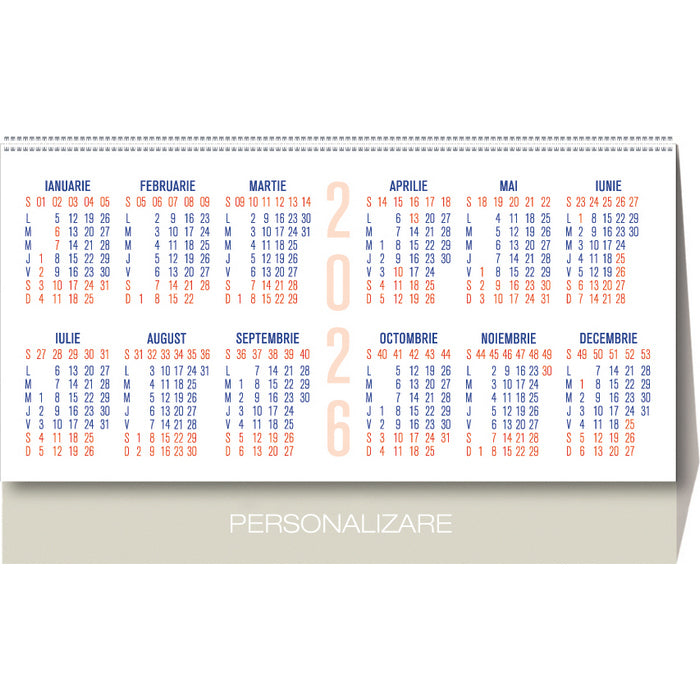 CALENDAR BIROU EGO TRIPTIC, 12file