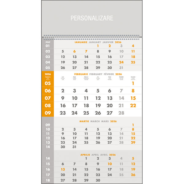 CALENDAR PERETE EGO TRIPTIC, 12 file