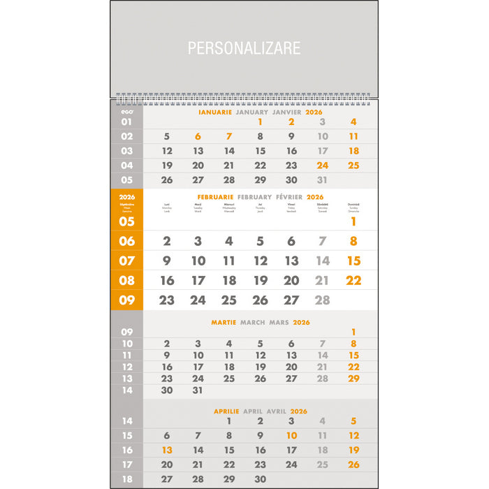 CALENDAR PERETE EGO TRIPTIC, 12 file