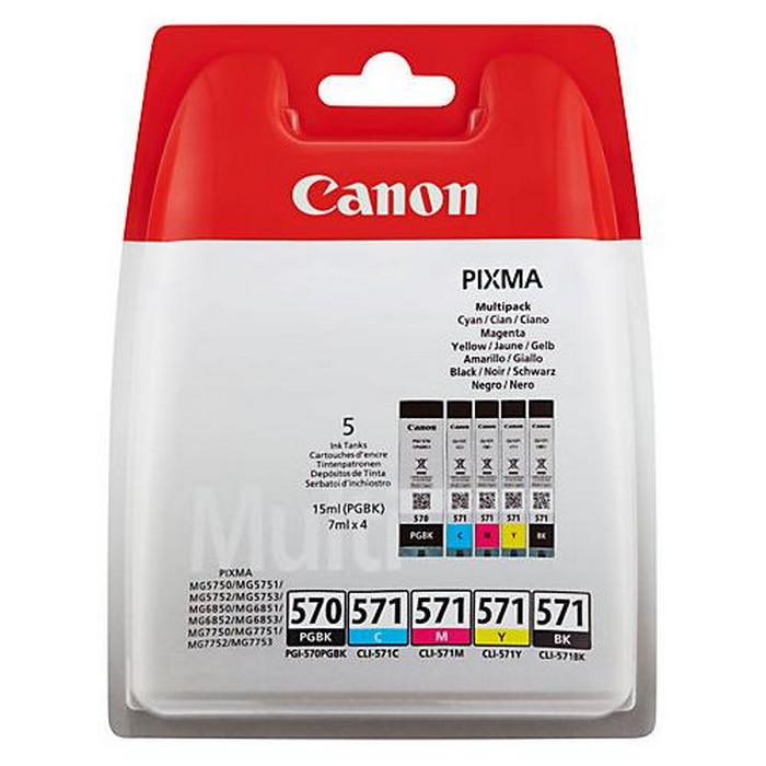 CANON INK CLI571MULTI - BLACK 398 pagini, C, M, Y 3x345pagini*