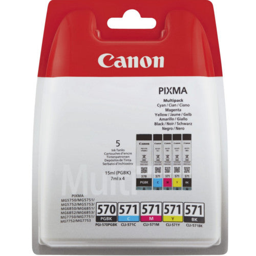 CANON INK PGI570 MULTI BLACK, CYAN, MAGENTA, YELLOW - 5x300pagini*