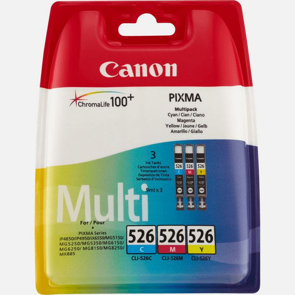 CANON INK CLI-526MP CYAN, MAGENTA, YELLOW, 3x500pagini*