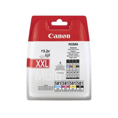 CANON INK CLI581XXLMULTI - BLACK 6360pagini, C, M, Y 3x820pagini*