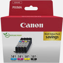 CANON INK CLI581-K4, SET 4 CARTUSE, BLACK, CYAN, MAGENTA, YELLOW*