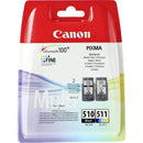 CANON INK PG510-K2P SET 2 CARTUSE BLACK, COLOR, 2 X 9 ml + HARTIE FOTO*