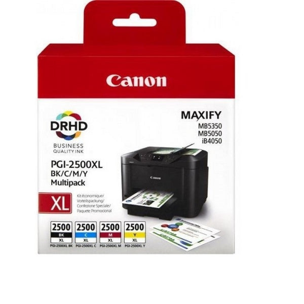 CANON INK PGI2500XLK4 SET 4 CARTUSE, BLACK 2500pagini, CYAN 1755pagini, MAGENTA 1295pagini, YELLOW 1520pagini*