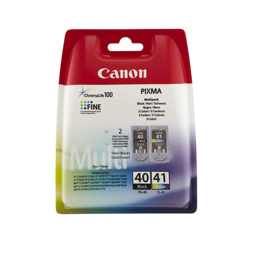 CANON INK PG40MULTI - BLACK 490pagini, COLOR 312pagini*