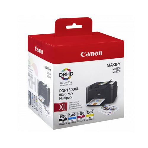 CANON INK PGI1500XLMULTI - BLACK 1200pagini, CYAN 1020pagini, MAGENTA 780pagini, YELLOW 935pagini*