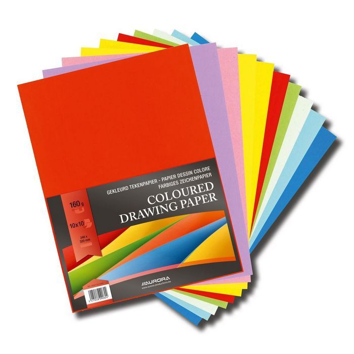 CARTON COLOR A4+, 160gr, AURORA Raphael, MIX 10 culori INTENSE, 100 coli/top, PROMO BackToSchool*