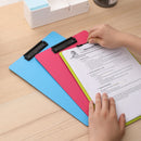 CLIPBOARD SIMPLU A4, din CARTON PLASTIFIAT, DELI CULORI NEON