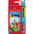 CREIOANE COLORATE FABER-CASTELL 12+3 culori + ASCUTITOARE