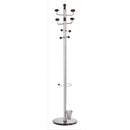 CUIER METALIC ARGINTIU ALCO, 180/38 cm, 8 agatatori metalice, accesorii lemn negru, suport umbrele*