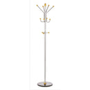 CUIER METALIC ARGINTIU ALCO, 185/40 cm, 11 agatatori metalice cu accesorii din lemn*