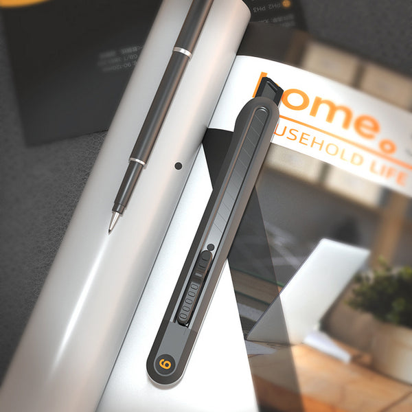 CUTTER MIC METALIC cu SINA, DELI 4009, LAMA de 9 mm