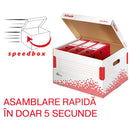 CONTAINER ARHIVARE ALB pentru BIBLIORAFTURI, ESSELTE Speedbox