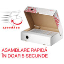 ** CUTIE ARHIVARE ALBA, ESSELTE Speedbox orizontala, cotor 8 cm, lichidare de stoc