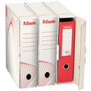 CUTIE ARHIVARE ALBA pentru biblioraft ESSELTE, cotor 9,7 cm