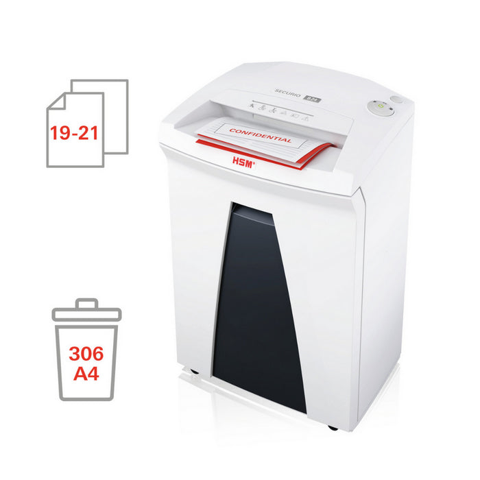 DISTRUGATOR DOCUMENTE HSM Securio B24, 19-21 coli, fasie 3.9 mm, nivel securitate 2*