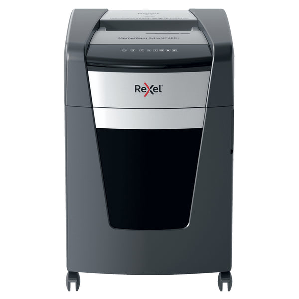 DISTRUGATOR DOCUMENTE manual REXEL MOMENTUM EXTRA XP420, P4, cross-cut (confeti), 20 coli, cos 60l, negru *