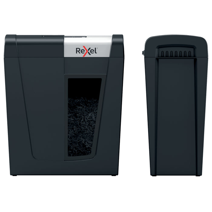 DISTRUGATOR DOCUMENTE manual REXEL SECURE MC4, P5, micro-cut, 4 coli, 14l, negru-argintiu*