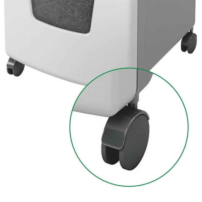 DISTRUGATOR DOCUMENTE automat LEITZ IQ Office, P5, micro-cut (particule) 2 x 15 mm, alb-gri, 300 coli*