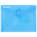 MAPA PLASTIC A6 DONAU, INCHIDERE cu CAPSA, CULORI TRANSPARENTE, set 10 buc