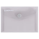 MAPA PLASTIC A7 DONAU, INCHIDERE cu CAPSA, CULORI TRANSPARENTE, set 10 buc