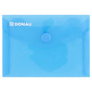 MAPA PLASTIC A7 DONAU, INCHIDERE cu CAPSA, CULORI TRANSPARENTE, set 10 buc