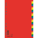SEPARATOR PLASTIC A4+ COLOR, 120 microni, DONAU, EXTRA WIDE, numeric 1-31