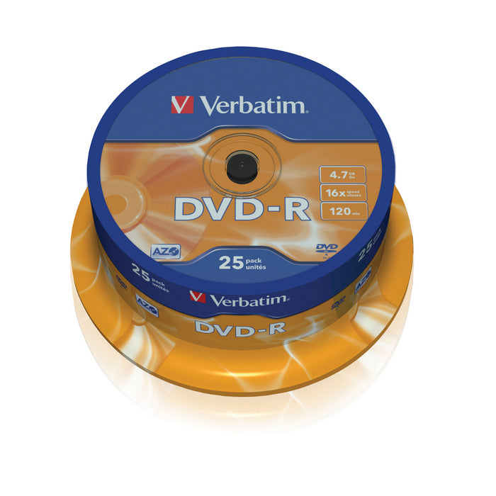 DVD-R VERBATIM in bulk de 25 buc in bulk de plastic (spindle)