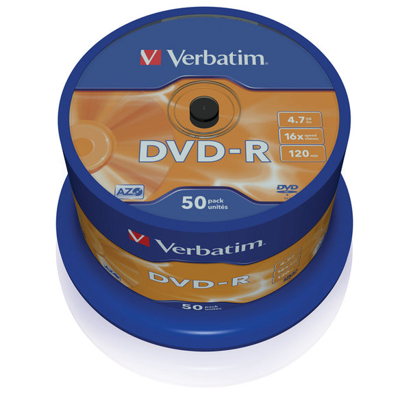 DVD-R VERBATIM in bulk de 50 buc, in bulk de plastic (spindle)