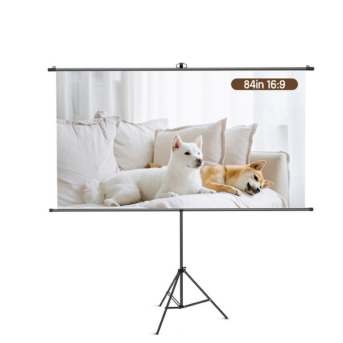 ECRAN de PROIECTIE MANUAL, PE TREPIED, DELI, 16:9, 104.5 x 186 cm*