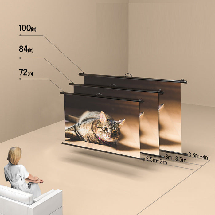 ECRAN de PROIECTIE MANUAL, PE TREPIED, DELI, 16:9, 124.5 x 220 cm*